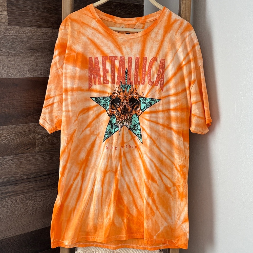 🆕 Metallica King Nothing Pushead Tie-Dye Tee
